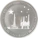 1 By 2 Oz Silver Texas-Australia Sister Cities Coi