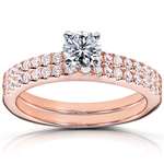 3/4 CTW IGI USA Lab Grown Diamond Bridal Rings Set