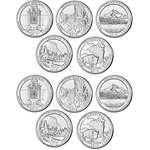 2010 National Parks Set P D Mint 10 Coins Uncircul