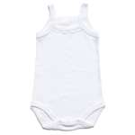 Soft Ribbed Turkish 100% Cotton White Baby Camisol