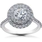 1 Ct Double Halo Round Diamond Eco Friendly Lab Gr