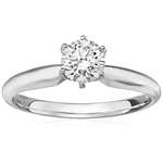 IGI Certified 14K White Gold Lab Diamond Solitaire