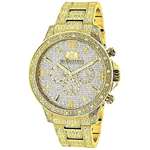 Iced Out Mens Diamond Liberty Watch 1.25Ct Yellow