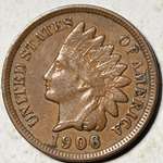 1906 U.S. Indian Head Cent Full LIBERTY Full Rim 1