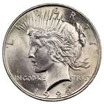 1922-1925 U.S. Peace Silver Dollar Coin, Mint Stat