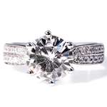 3 Carat Lab Grown Moissanite Wedding Ring With Dia