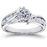 1 CTW IGI Lab Grown Diamond Engagement Ring 14K Wh