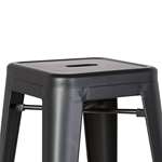 Backless Metal Barstool, Matte Black, 30 -Inch,-3