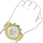Iced Out Mens Watch With Diamond Band 1.25Ct Yel-3