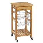 Bamboo Kitchen Cart With Storage