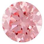 0.58 Ct. | Round | Bubble Gum Pink Color | VS2 Cla