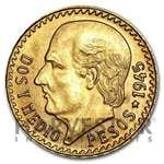 1945 Mexico Gold 2.5 Peso Coin .0602 AGW-2 1 By 2