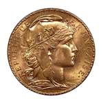 1899-1914 France Rooster 20 Francs Gold Coin
