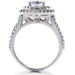 1 1/2 Ct Halo Lab Grown Diamond Engagement Ring-3