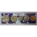 2003-5 Coin Birth Year Set In American Flag Holder