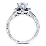 1 3/5 CTW IGI Certified Diamond Sapphire Engagem-3