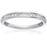 14K White Gold Lab Grown Diamond Wedding Ring (1/5