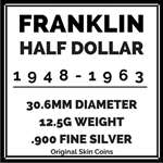 1958 U.S. Franklin Half Dollar Silver Coin, Mint-3