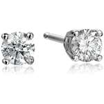 IGI Certified 14K Gold Lab Diamond Stud Earrings (