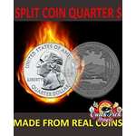 MAGIC QUARTER DOLLAR SPLIT COIN By US 25 CENT SPLI