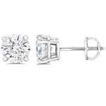 3/8CT Lab Grown Diamond Studs Screw Back 14K White