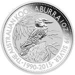 2015 AU 1Oz Silver Australian Kookaburra 1 Brillia