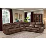 Clark 6 Piece Brown Reclining Living Room Sectiona