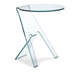 Journey Side Table In Glass Finish, Clear