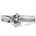 1.5 Carat Moissanite Wedding Ring With Natural D-3