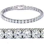 12.36 Ct Diamond Tennis Bracelet 18K White Gold 7