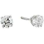 14K White Gold Lab Grown Diamond Stud Earrings (1/