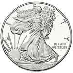 2015-1 Oz American Silver Eagle .999 Fine Silver D