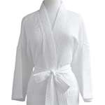 Waffle Weave Spa Robe Made In Turkey-White