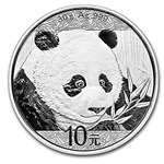 2018 CN Chinese Panda 30 Gram Silver Coin Yuan Unc