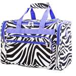 Purple Zebra Duffle Bag 16-Inch