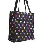 Multicolor Pawprint Travel Tote Bag 12-Inch