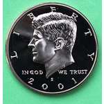 2001 S Gem Proof Kennedy Half Dollar US Coin Half