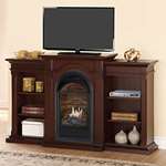 Dual Fuel Vent Free Fireplace With Bookshelves - 1