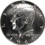 1969 S SILVER Gem Proof Kennedy Half Dollar US Coi