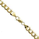 10K YELLOW Gold HOLLOW ITALY CUBAN Chain - 24 Inch