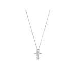 10K White Gold Lab Grown Diamond Cross Pendant N-3