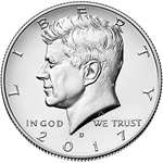 2017 P D Kennedy Half Dollar Clad Uncirculated-3