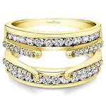 18K Gold Man Made Diamond Combination Cathedral An