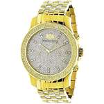 Mens Diamond Watch 0.25Ct Yellow Gold Tone