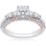 1 1/10Ct Lab Grown Diamond Engagement Ring Matchin