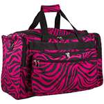 Pink Black Zebra Duffle Bag 22-Inch