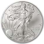 2008 U.S. Silver Eagles-Gem Brilliant Uncirculated