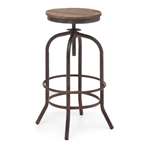 Zuo Modern Twin Peaks Barstool, Distressed Natural
