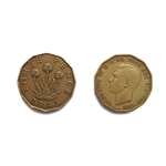 Coins For Collectors-Circulated 1943 Threepenny Bi