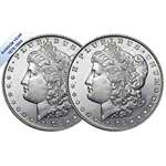 1878-1904 Morgan Silver Dollar BU Two Coins Brilli